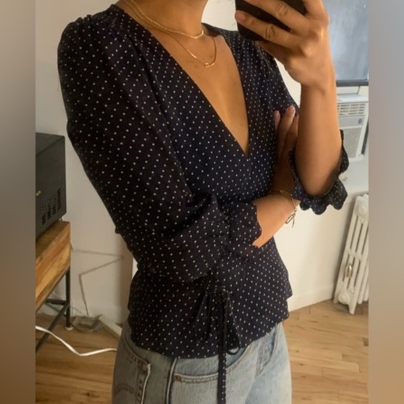 REFORMATION EMMA WRAP TOP - Picture 6 of 11